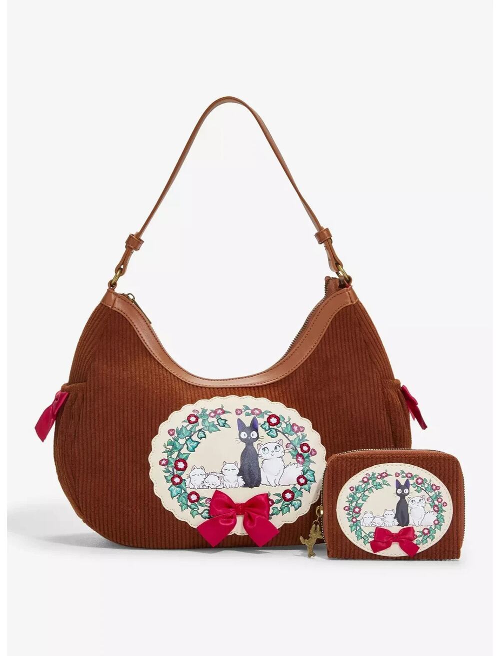 Studio Ghibli Kiki's Delivery Service Jiji Wreath Shoulder Bag & Wallet NEW
